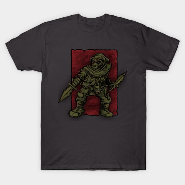 Half Orc assassin T-Shirt by Spevna